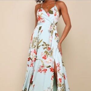 Lulus Still The One Maxi Dress in Sage Green Floral, Size Small and Medium, NWT
